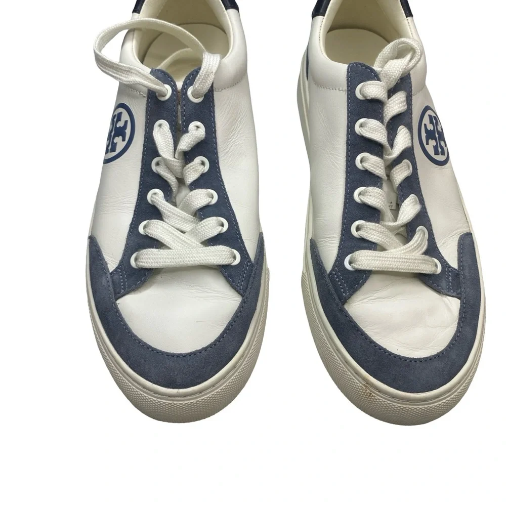 Tory Burch Women's Blue and White Sneakers